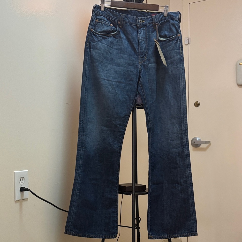 Banana Republic Dark Blue Bootcut Jeans Size 34x32